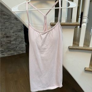 Lululemon power Y tank top- light pink size 10